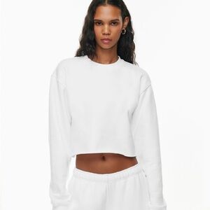 Aritzia TNA white cropped crewneck sweatshirt Size 1